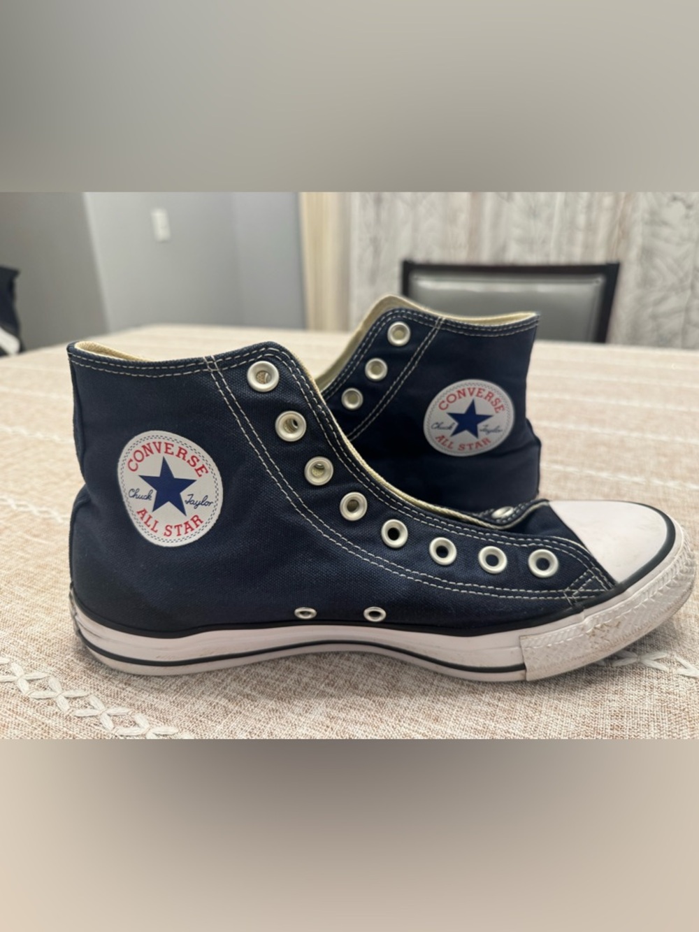 Converse High Top Sneakers - Navy and White. Mens size 8 or women’s size 10